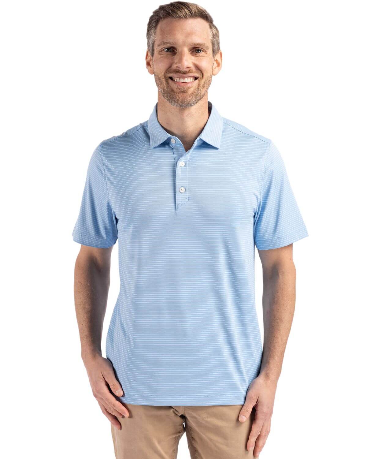 mck01346 cutter buck stripe polo