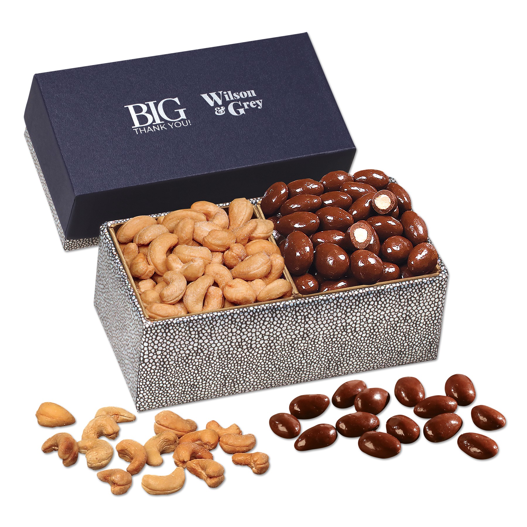 cashews and chocolate almonds